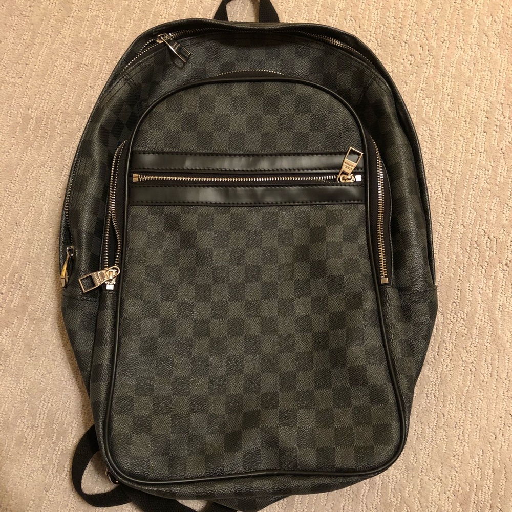 Louis Vuitton’s black and grey checkers backpack